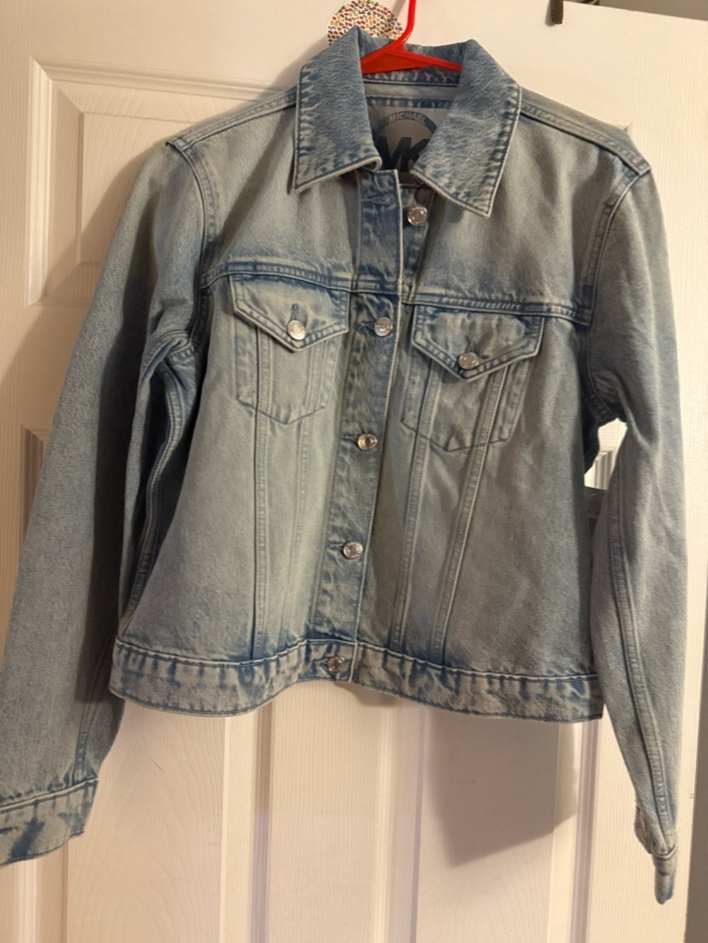 Michael Kors Washed Light Blue Denim Jacket